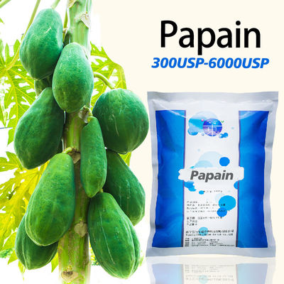 50TU/MG-1000TU/MG Papain From Papaya Food Grade Pharmaceutical Grade