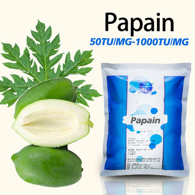 Papaya Protease 300USP-6000USP Powder Like Fully Soluble In Water Customized Food Grade